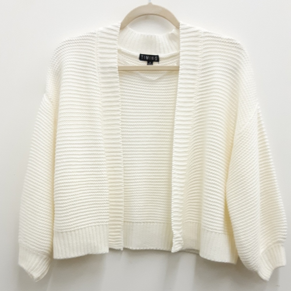 Cream sweater cardigan